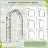 Metalen tuinboog voor klimplanten tuintraliewerk in 2 halve bogen voor buiten decoratieve boog voor bruiloften feesten en ceremonies 3