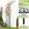 Metalen tuinboog voor klimplanten tuintraliewerk in 2 halve bogen voor buiten decoratieve boog voor bruiloften feesten en ceremonies 5
