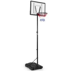 Mobiele basketbalring 8 voudig in hoogte verstelbare basketbalstandaard met afneembare middenbuis en bodem van 32 l zwart 1
