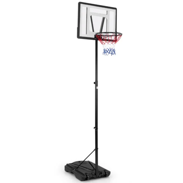 Mobiele basketbalring 8 voudig in hoogte verstelbare basketbalstandaard met afneembare middenbuis en bodem van 32 l zwart 1