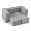Modulaire sofa voor kinderen converteerbare schuimrubberen fauteuil voor kinderen pluche sofa voor peuters opklapbare slaapbank 2