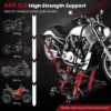 Motorhefbrug motorfietslift tot 680 kg 3 traps in hoogte verstelbaar hydraulische motorhefbrug voor motorfietsen atv's en quads rood 4