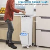 Multifunctionele prullenbak keukenprullenbak met kantelbare onderbak centrale lade 2 bovenvakken pedaalemmer voor keuken woonkamer 5
