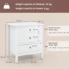 Nachtkastje met 3 lades houten bijzettafel met opbergruimte moderne opbergtafel voor slaapkamer wit 2