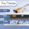 Nat droogstofzuiger 4 in 1 draagbare tapijt en bekledingsreinigingsmachine met 1200w + 17 kpa maximale zuigkracht geel 5