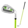 Nr. 7 junior ijzer voor kinderen individuele gouden club met glasvezel shaft en clubhoes junior oefengolfclub rechterhand 76 cm 1