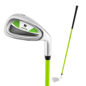 Nr. 7 junior ijzer voor kinderen individuele gouden club met glasvezel shaft en clubhoes junior oefengolfclub rechterhand 76 cm 1