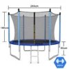 Ø 244 cm trampoline buiten trampoline voor kinderen & volwassenen zwart + blauw 2