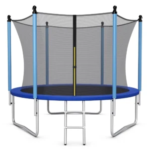 Ø 305 cm trampoline recreatietrampoline met veiligheidsnet zwart + blauw 1