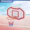 Ø45 cm basketbalkorf voor binnen mini basketbalmand met achterwand en net basketbalring weerbestendig professionele maat 3