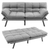 Ombouwbare futon slaapbank van traagschuim met verstelbare rug en armleuningen moderne futonslaapbank voor compacte woonruimtes 1