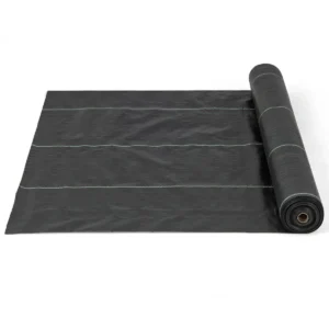 Onkruidbestrijdingsdoek pp onkruidbestrijdingsdoek met duidelijke rechte geleidelijn voor tuinpaden zwart 25 m x 2 m 1