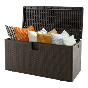 Opbergbox met 276 liter inhoud all weather kussenbox opbergdoos afsluitbaar tuinbox voor kussens gereedschappen 114 x 54 x 56 cm 1