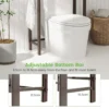 Opbergrek boven het toilet metalen organiser kantelbeveiliging 3 haken 3 planken voor badkamer toilet bruin 6