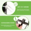 Opbergrek boven het toilet metalen organiser kantelbeveiliging 3 haken 3 planken voor badkamer toilet bruin 7