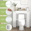 Opbergruimte boven het toilet vrijstaande badkamer organizer verstelbare planken toiletpapierhouder vouwdeu wit 5