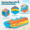 Opblaasbare bananenboot voor 3 personen met 3 vet eva gevoerde stoelen en handgrepen reparatieset inbegrepen 7
