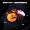 Opblaasbare halloween spin spookachtige spin decoratie met roterende led lampjes & pompoen halloween decoratie 3
