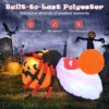 Opblaasbare halloween spin spookachtige spin decoratie met roterende led lampjes & pompoen halloween decoratie 4