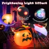 Opblaasbare halloween spin spookachtige spin decoratie met roterende led lampjes & pompoen halloween decoratie 5