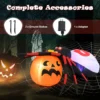 Opblaasbare halloween spin spookachtige spin decoratie met roterende led lampjes & pompoen halloween decoratie 7