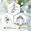 Opblaasbare ijsbeer & rijdende kerstman kerstfiguur met led& kerstdecoratie incl. ventilator & accessoires 200cm 5