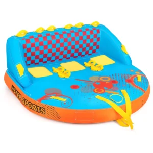 Opblaasbare sleepboei voor 3 personen opblaasboten met nylon hoes en 2 sleeppunten voor watersporten 300kg belasting 1