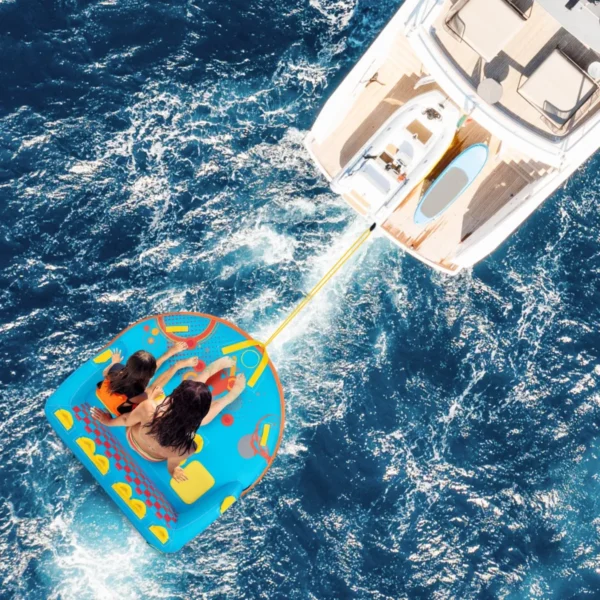 Opblaasbare sleepboei voor 3 personen opblaasboten met nylon hoes en 2 sleeppunten voor watersporten 300kg belasting 5