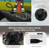 Opblaasbare visboei draagbare vissersboot met pomp verstelbare schouderbanden peddel opbergvakken visliniaal hengelhouder camouflage 4