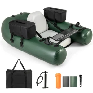 Opblaasbare visboot visliniaal 2 opbergvakken pomp draagtas motorlussen 3 kamer visboot camouflage 1