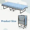 Opklapbaar bed opklapbed met luxe traagschuim matras robuust metalen frame draagbaar bed op wielen gemaakt in italië 3