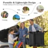 Opklapbaar campingbed met afneembaar matras 6 voudig verstelbare rugleuning en 360° draaibare voetafdekking loungestoel 6