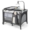Opklapbaar zijbed reiswieg met matras commode en draagtas babybedje op 2 niveaus met wielen voor baby's tot 36 maanden 2