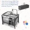 Opklapbaar zijbed reiswieg met matras commode en draagtas babybedje op 2 niveaus met wielen voor baby's tot 36 maanden 3
