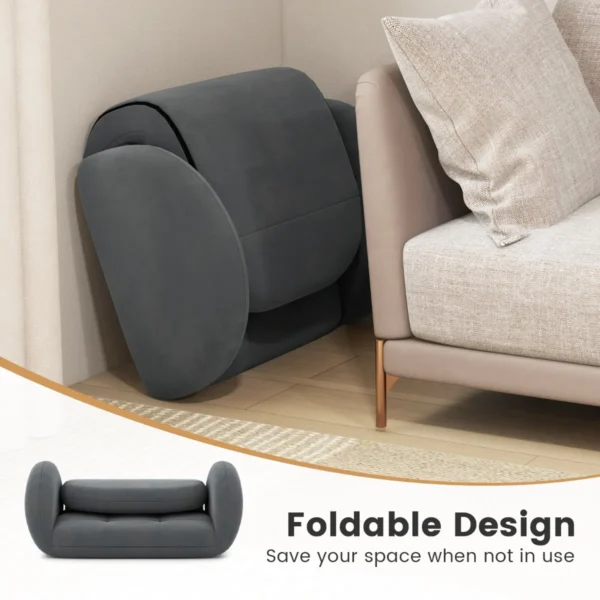Opklapbare speelstoel voor volwassenen relaxfauteuil met verstelbare rugleuning en armleuningen bank voor spelletjes lezen meditatie 5