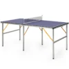 Opklapbare tafeltennistafel met net tafeltennis met 2 batjes 3 balletjes verstelbare poten voor binnen en buiten 180 x 90 x 76 cm (blauw) 2