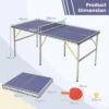 Opklapbare tafeltennistafel met net tafeltennis met 2 batjes 3 balletjes verstelbare poten voor binnen en buiten 180 x 90 x 76 cm (blauw) 3