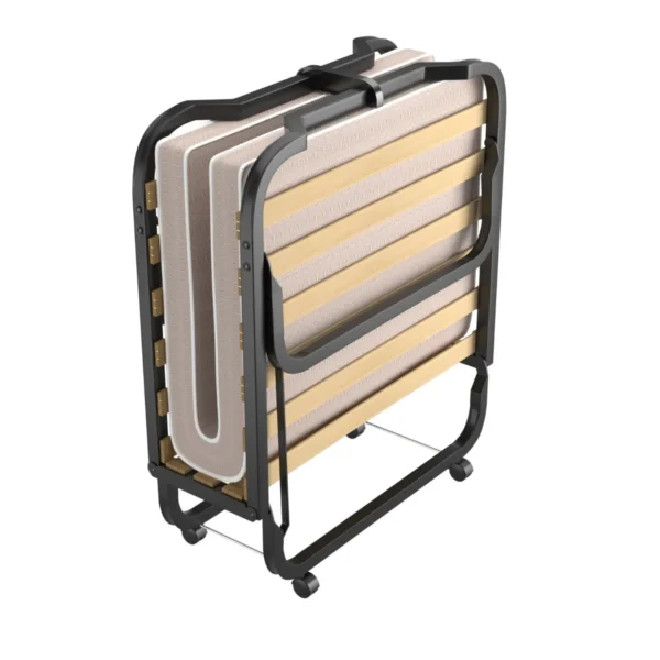 Opklapbed met luxe matras inklapbaar eenpersoonsbed stabiel metalen bed tot 120 kg belastbaar 200 x 90 x 41 cm gemaakt in italië 2