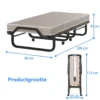 Opklapbed met luxe matras inklapbaar eenpersoonsbed stabiel metalen bed tot 120 kg belastbaar 200 x 90 x 41 cm gemaakt in italië 4