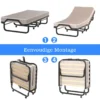 Opklapbed met luxe matras inklapbaar eenpersoonsbed stabiel metalen bed tot 120 kg belastbaar 200 x 90 x 41 cm gemaakt in italië 7