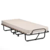 Opklapbed met matras draagbaar en oprolbaar logeerbed gemaakt in italië 190cm x 80cm x 33cm beige 1