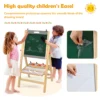 Opvouwbaar 3 in 1 kinderbord in hoogte verstelbaar houten bord 50,5 x 53,5 x 79 104 cm naturel + grijs 6