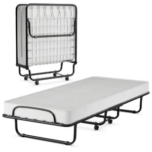 Opvouwbaar bed op wielen met matras voor volwassenen 190 x 80 x 39 cm gemaakt in italië 1