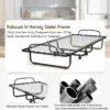 Opvouwbaar bed op wielen met matras voor volwassenen 190 x 80 x 39 cm gemaakt in italië 6
