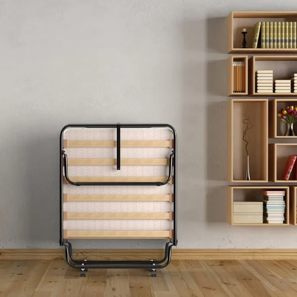 Opvouwbaar bed opklapbaar extra gastenbed met 10 cm traagschuim matras super stevig metalen frame gemaakt in italië 6