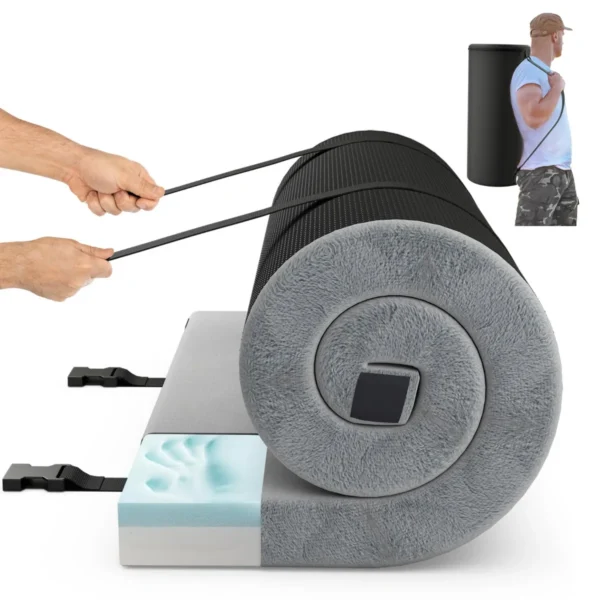 Opvouwbaar kampeermatras binnen /buitenslaapmatras schuimrubberen kussen met hoge dichtheid voor kamperen grijs 2