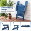 Opvouwbare adirondack stoel extra grote hips patiostoel met brede armleuningen en aflopende rugleuning adirondack zitplaats voor buiten 5