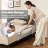Opvouwbare bedhekje voor bedden bedrail met afneembare hoes en riem veiligheidsrail voor verschillende bedtypes grijs 7