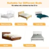 Opvouwbare bedhekje voor bedden bedrail met afneembare hoes en riem veiligheidsrail voor verschillende bedtypes wit 3
