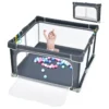 Opvouwbare box met hoogte 70cm oxford stoffen box met ademend gaas 50 oceaanballen 4 handgrepen voor kinderen van 10 72 maanden oud 2